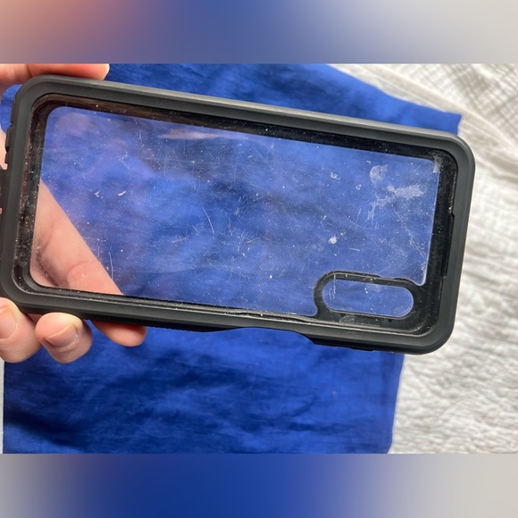 (2)A13 Samsung galaxy phone cases black & rose gold waterfall pink sequins float - Picture 9 of 11